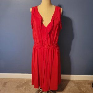 LOFT - Silk red dress